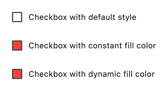 Styled checkboxes